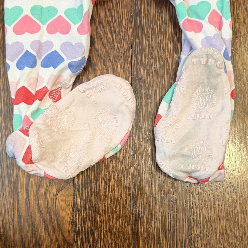 The Beaufort Bonnet Company Heart Patterned Kids Footie